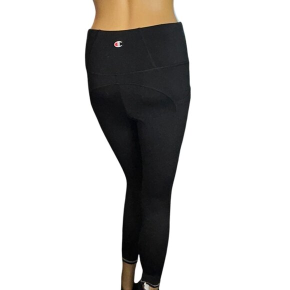 Champion Womens Colorblock Full Length Leggings Small White Black - Picture 5 of 9